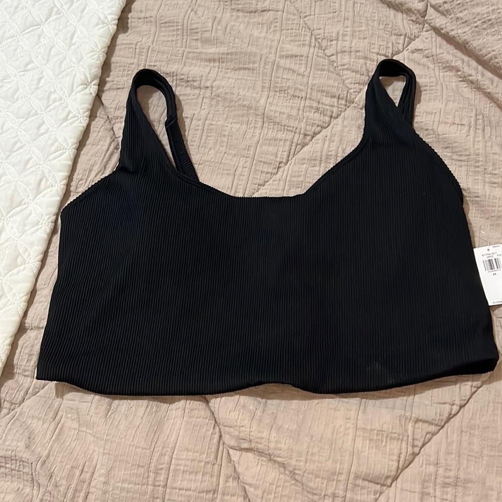 NWT sold out OLD NAVY Scoop-Neck Rib-Knit
Swim Top